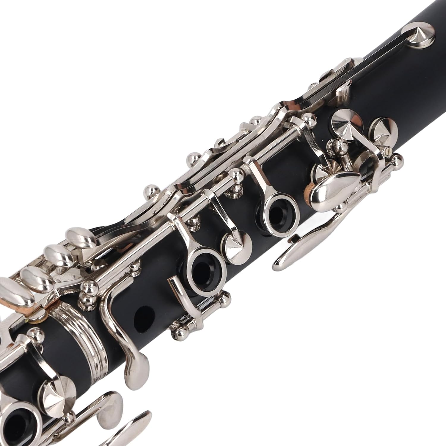 Bb Clarinet, Engineering Plastic B Flat Instrument with 17 Keys, Ideal for Students and Beginners Band Practice