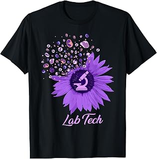 Lab Tech SunFlower Med Tech Funny Medical Technician Lab T-Shirt