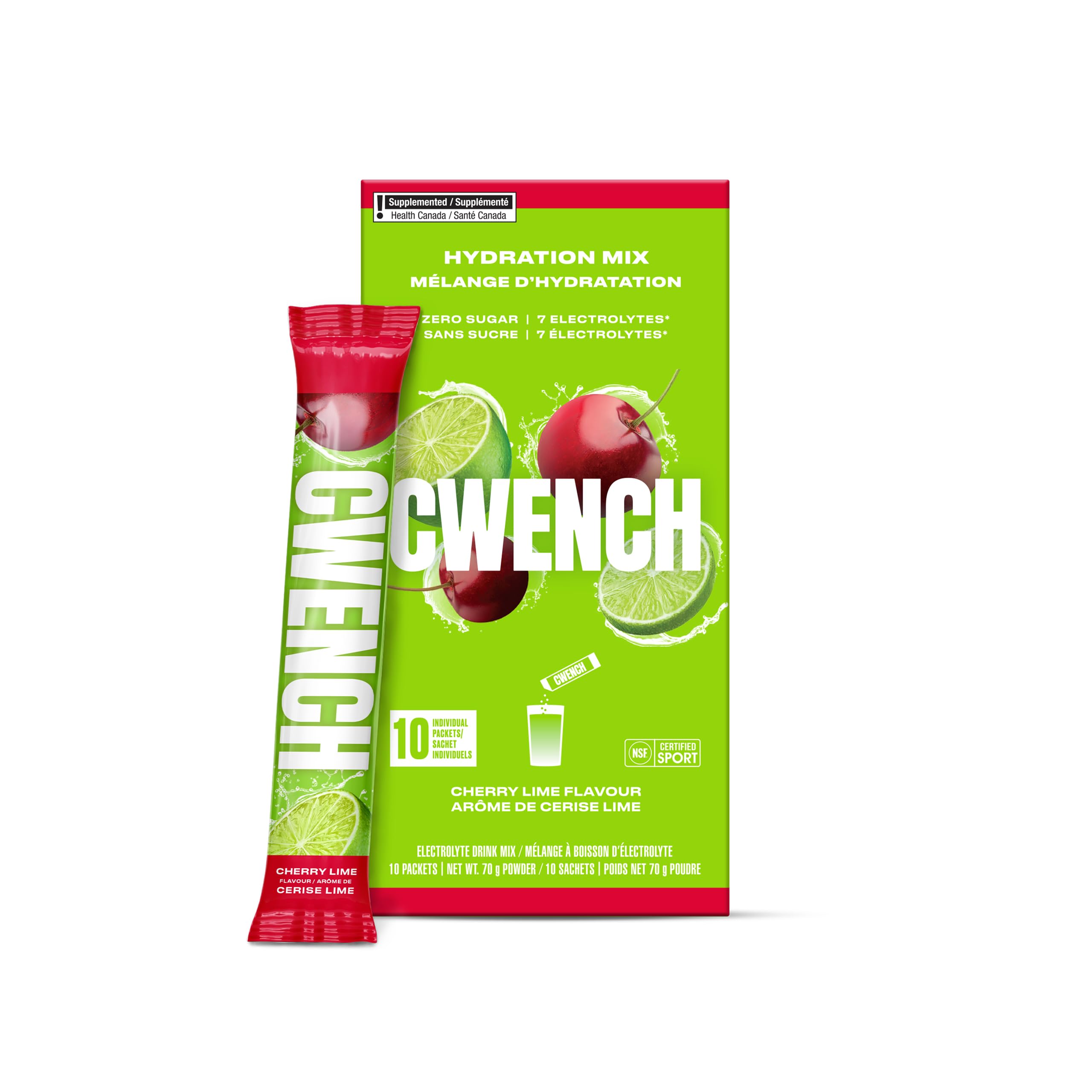 Cwench Electrolyte Hydration Mix Cherry Lime Drink Mix 10