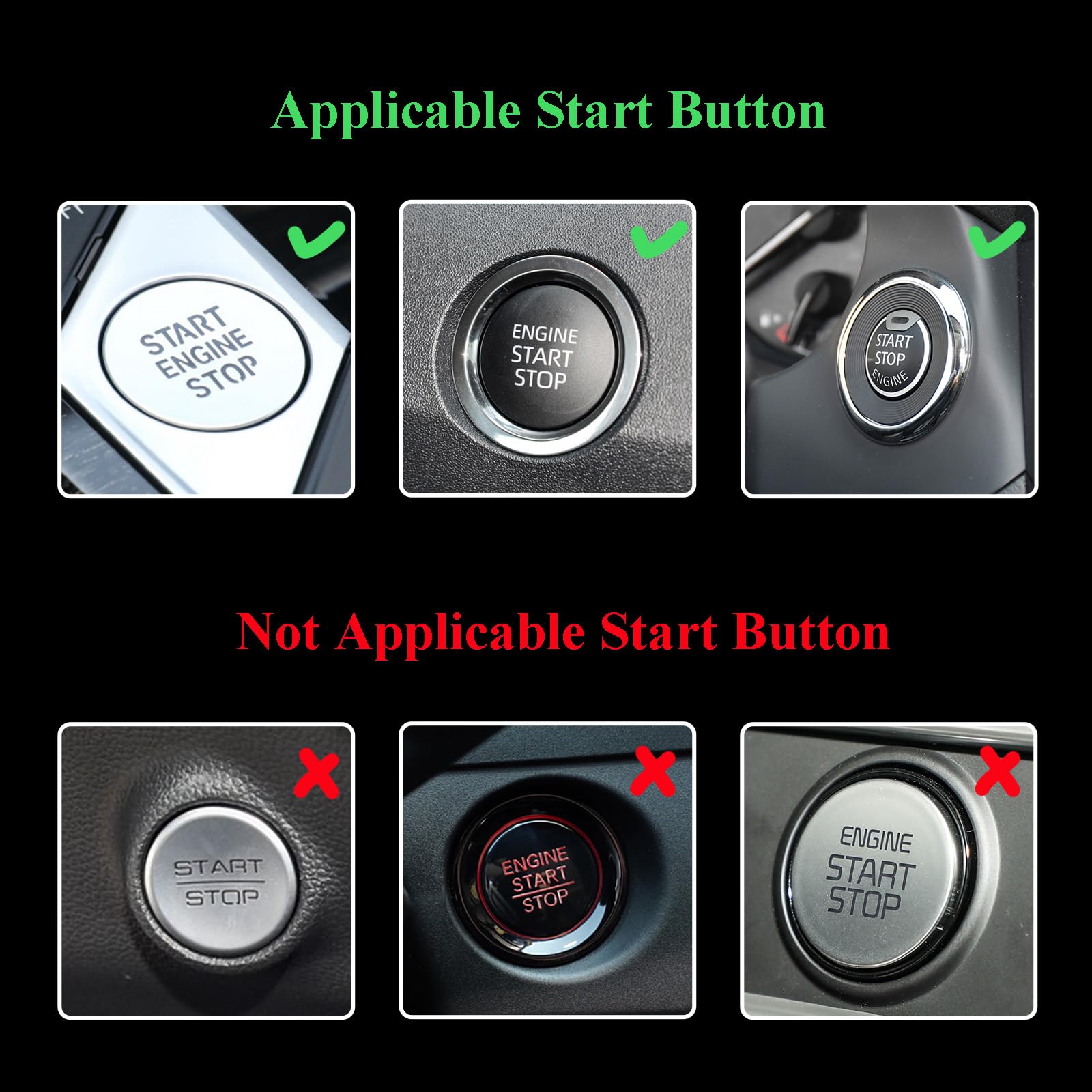 Pink Bow Car Accessories Bow Tie Engine Start Button Ring Bling Girly Silver Rhinestone Ring Start Stop Button — view 6