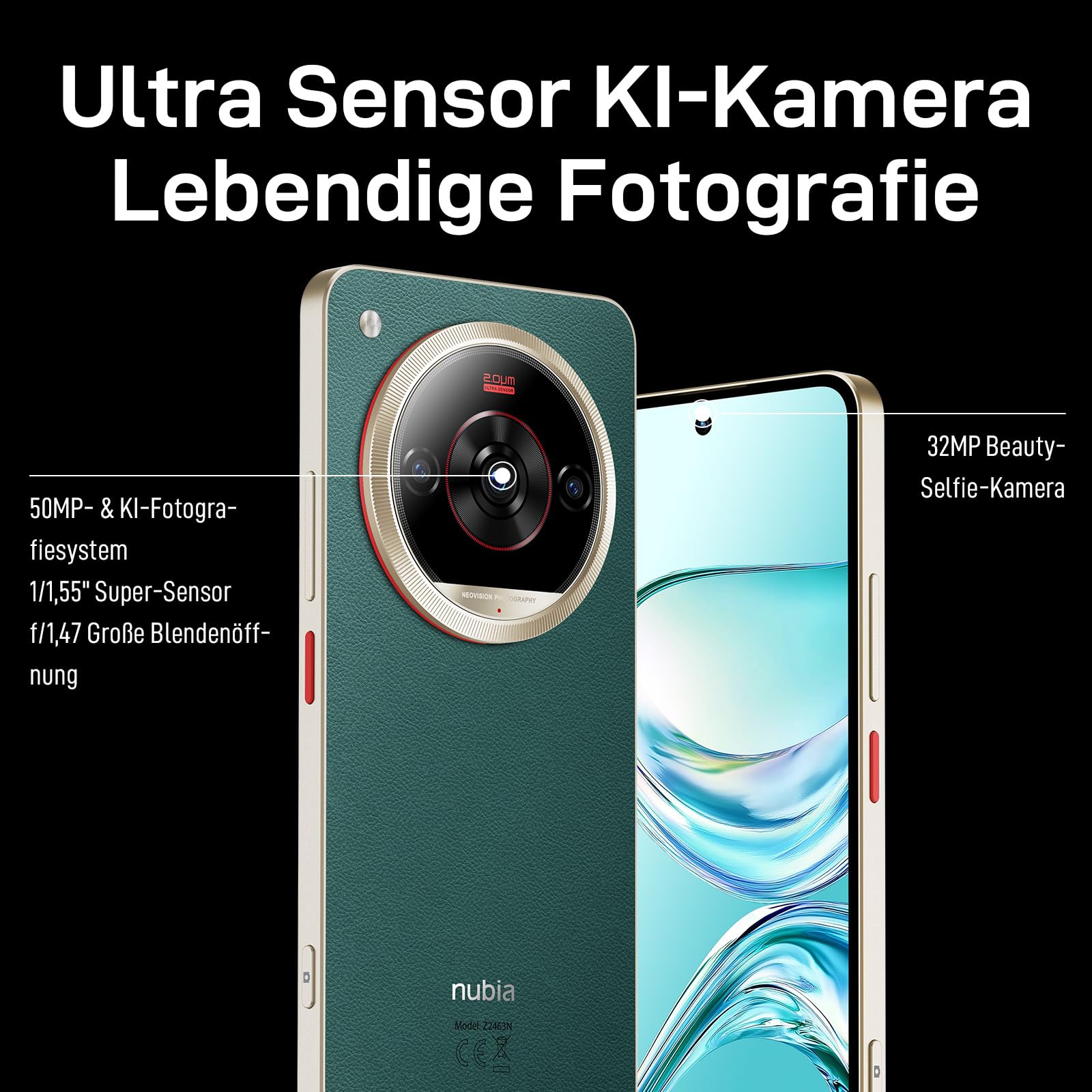 Smartphone ZTE Nubia Focus 2 Ultra 8GB/ 512GB/ 6.8"/ Verde