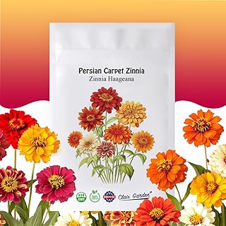 Persian Carpet Zinnia - Zinnia Haageana - 750 Seeds - Mixed Colors, Heirloom Non-GMO USA Grown, Excellent for Pollinators, Annual - Vibrant Flowers for Any Home Garden