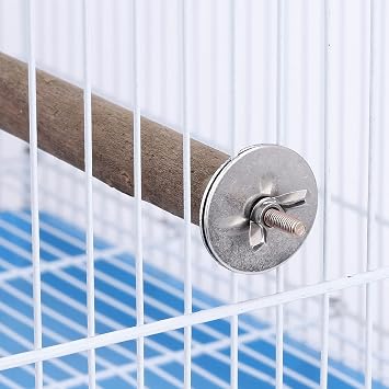8 PCS Natural Wood Bird Perch Birdcage Stand Wooden Parrot Perch Stand Perch Platform Cage Accessories for Parrotlets Budgies Cockatiels Parakeets Lovebirds