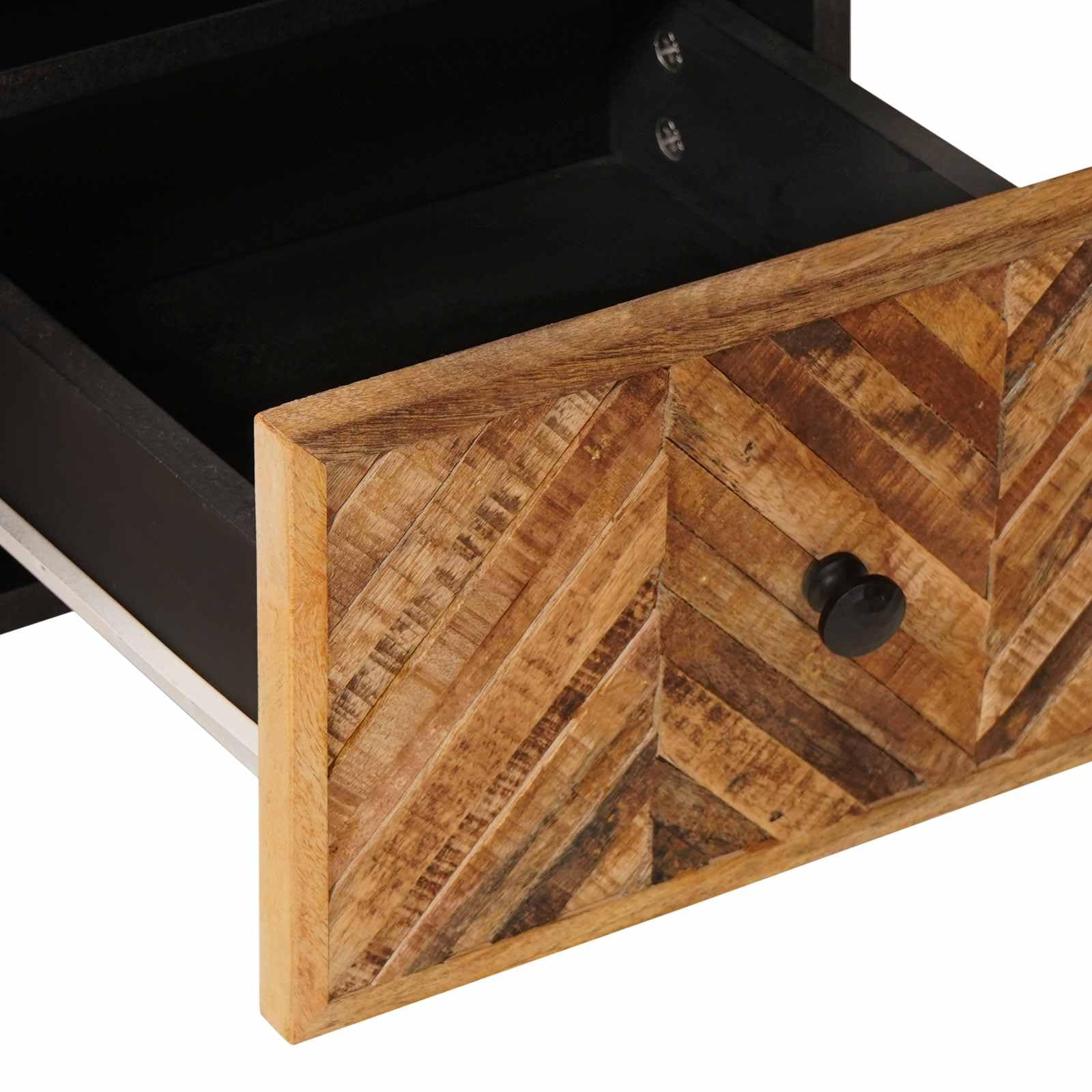 Armario de almacenamiento de madera de mango macizo, 70 x 33,5 x 46 cm
