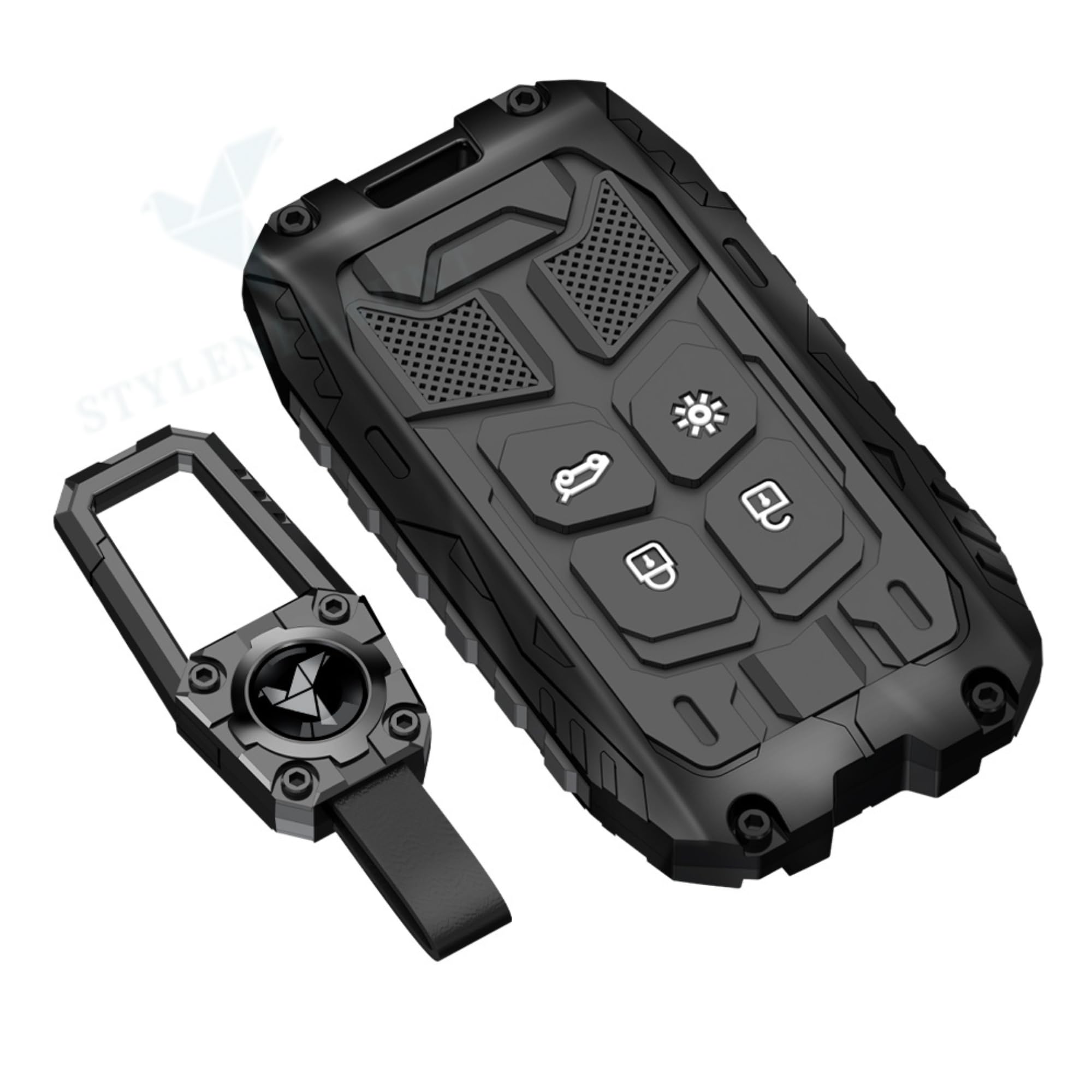 New Transformer Series Car Key Cover Compatible with Nissan Tekton 2026, Gravite | 4 Button Smart Key Case | Premium Waterproof Soft Silicone Key Shell with Keychain-image-2