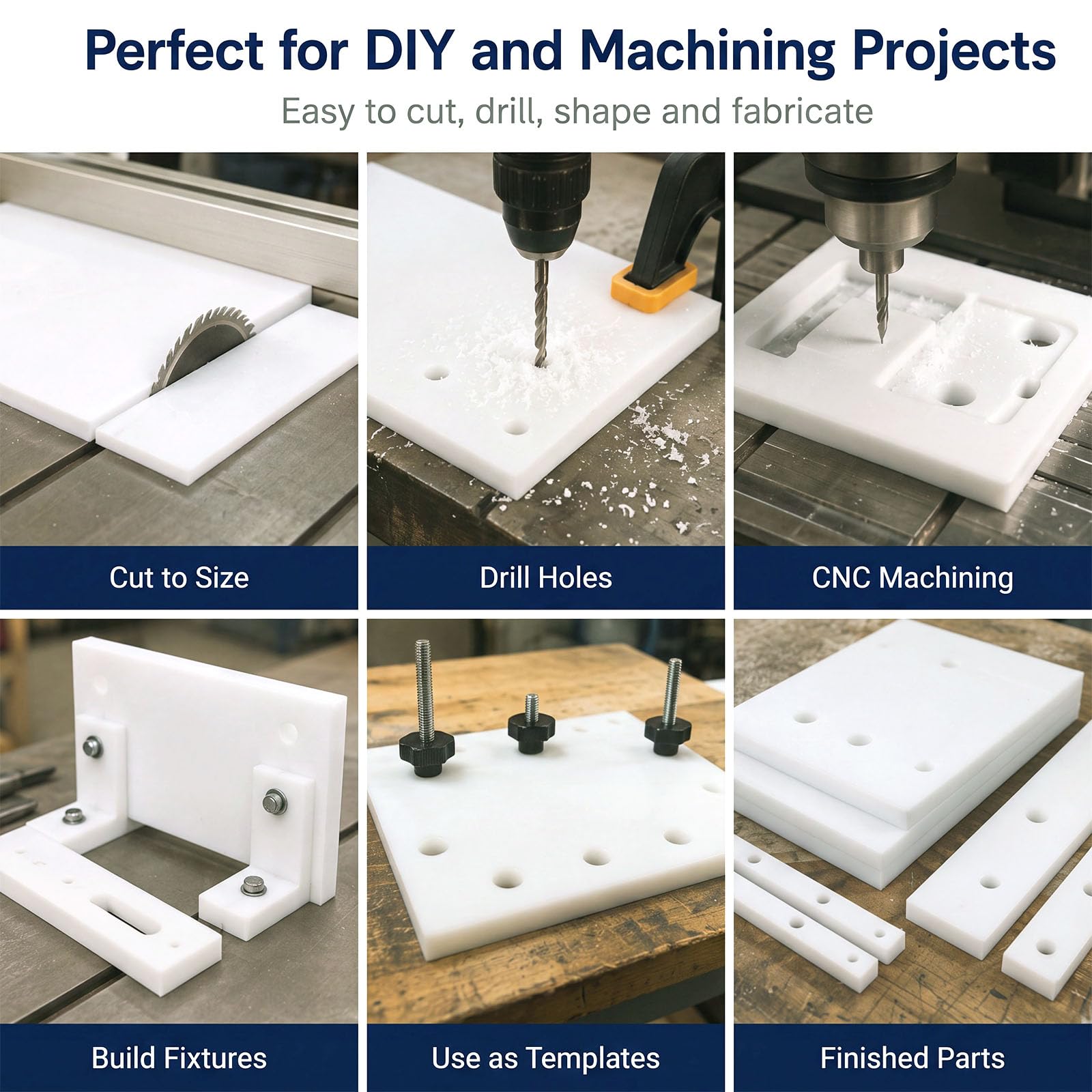 HDPE Plastic Sheet - 24 x 48 Inch -5 HDPE Plastic Sheet - 24 x 48 Inch -5