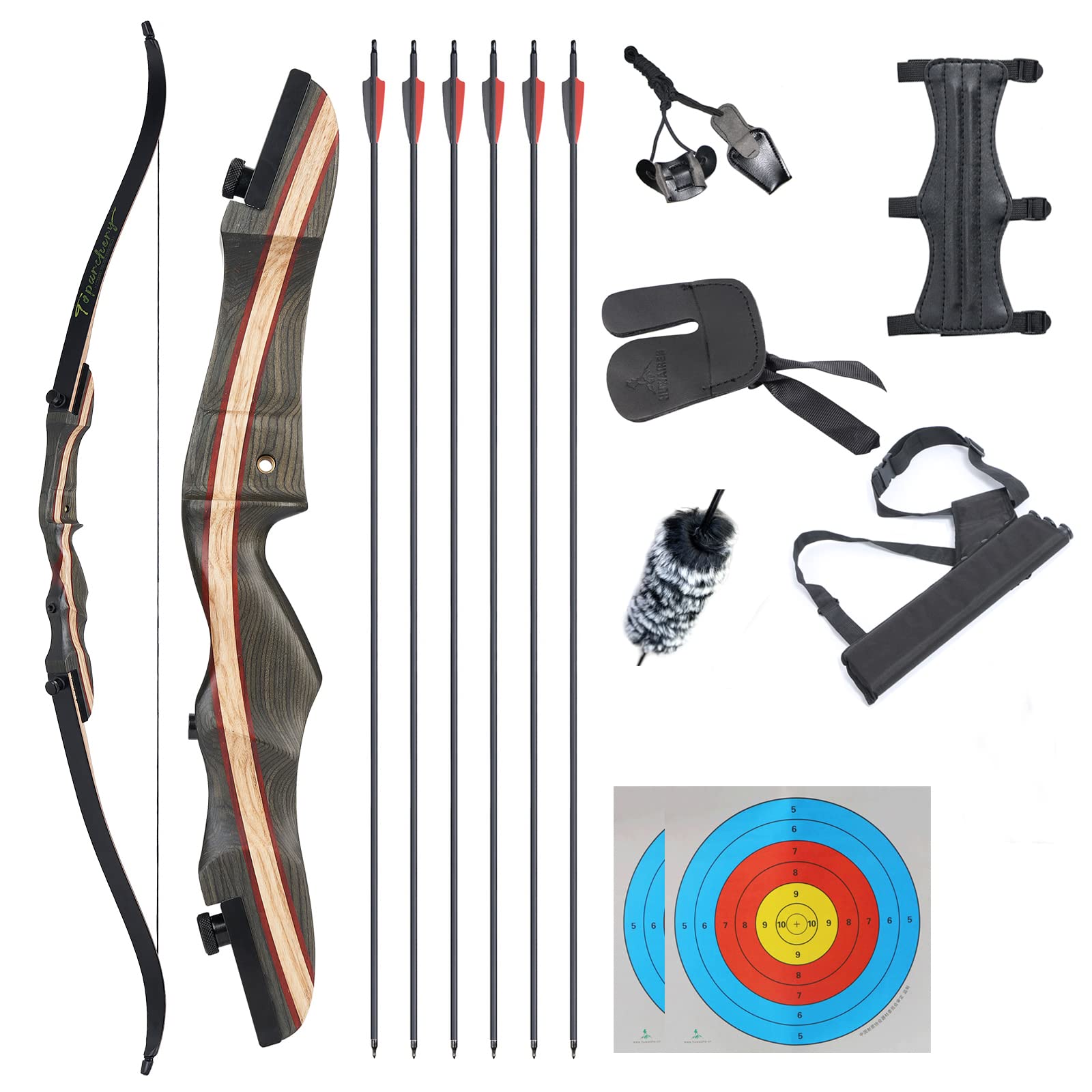 Amazon.co.jp: TOPARCHERY アーチェリー 弓矢 セット