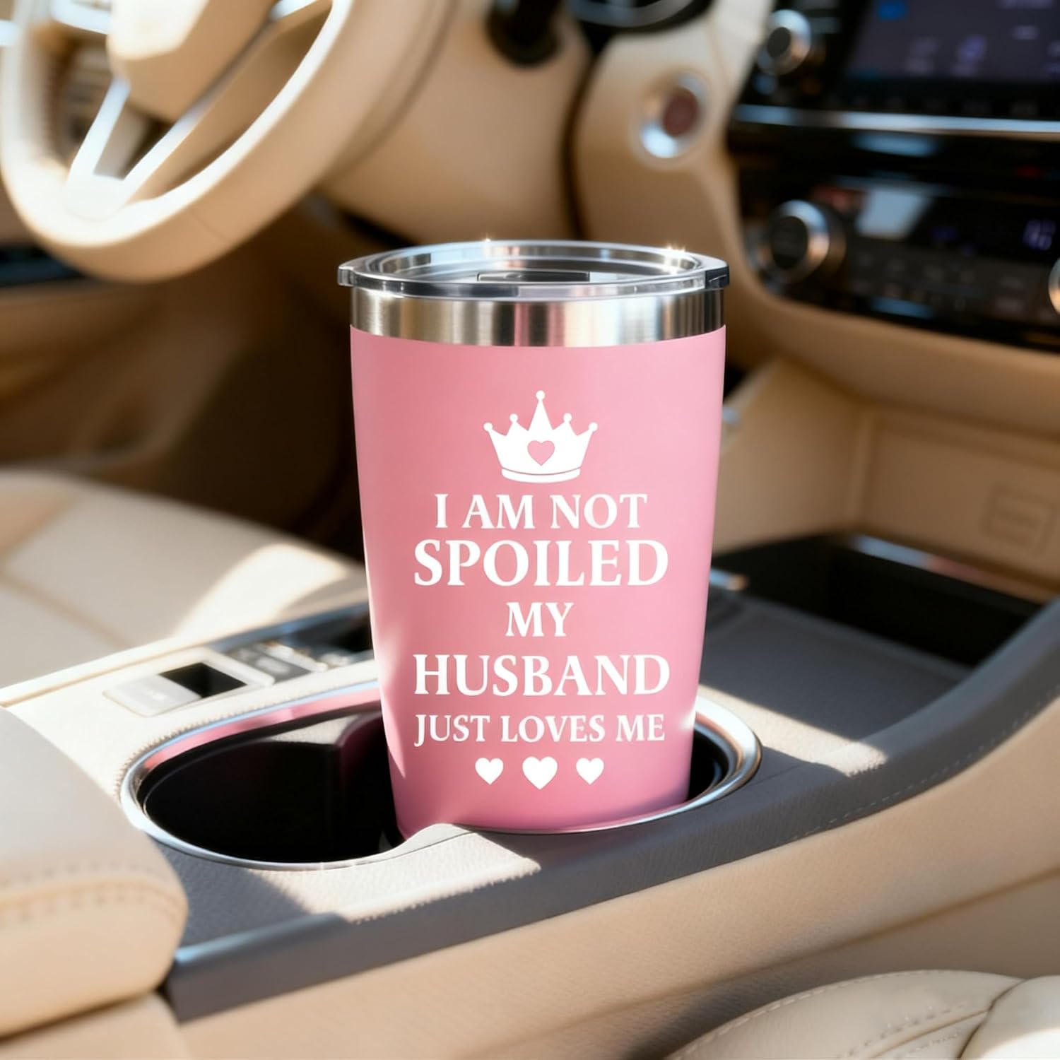 Waldeal Wife Gifts from Husband - Wedding Anniversary for Women, Valentines, Birthday Gift Ideas, Christmas Travel Tumbler for Her 20 Oz, Pink - Image 6