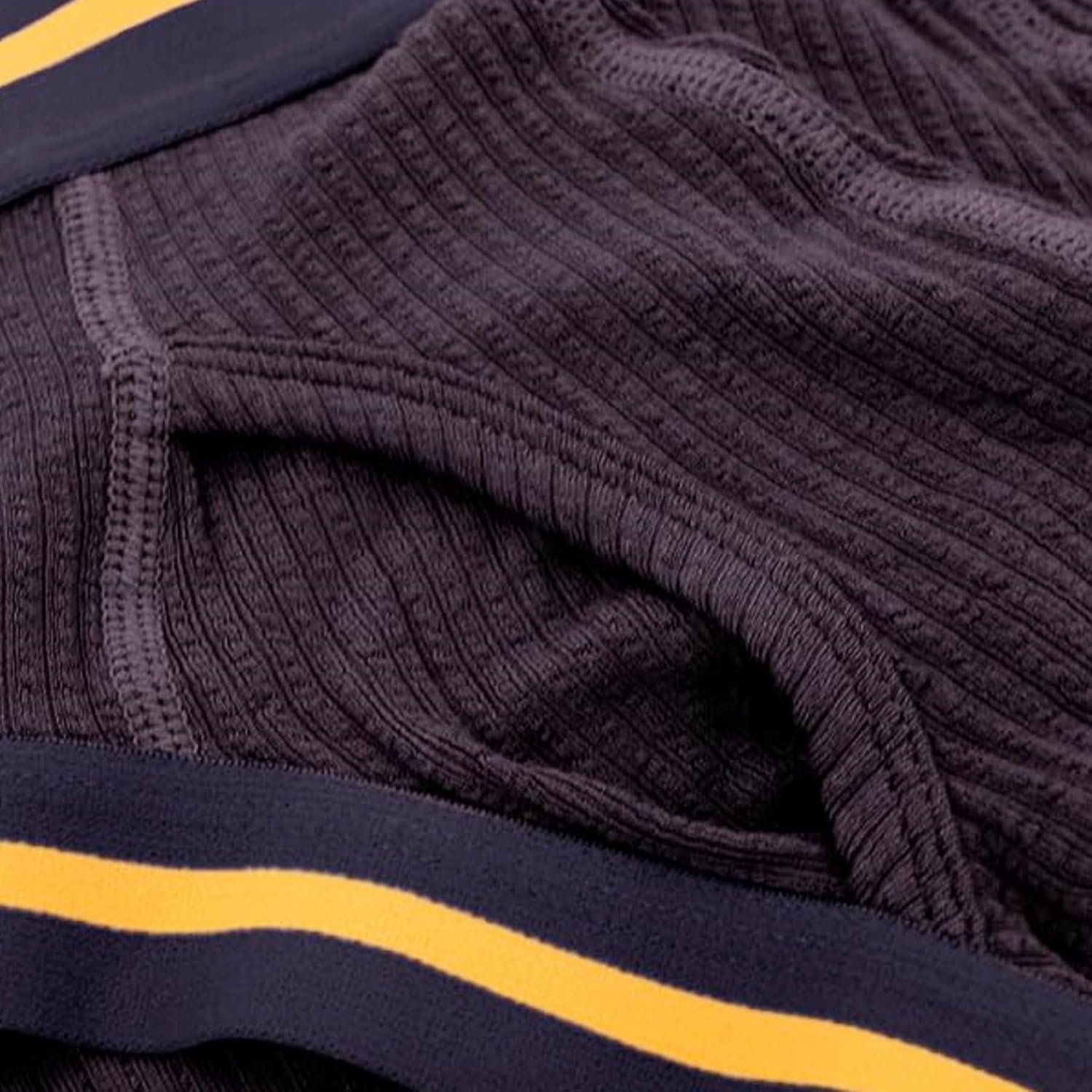 Mens Trunks Underwear Soft Ribbed Cotton Boxer Briefs for Men Low Rise Breathable Stretchy Comfort Pouch Design - Image 5