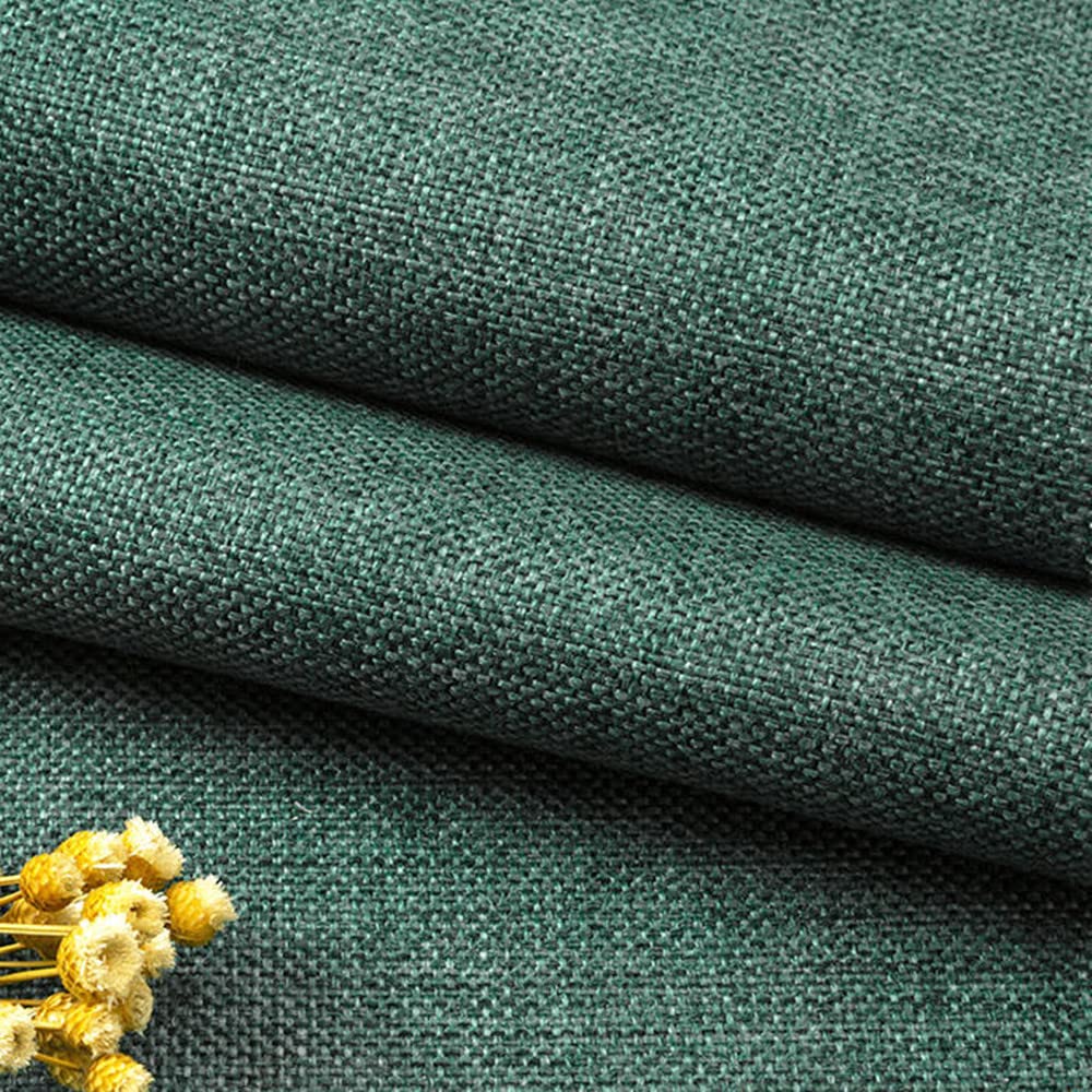 TinaKim Faux Linen Type Cloth Fabric, Sofa Chair Cover Upholstery Material Repair (Green 12, 2 Yard (57x 72 inch)) - Image 2