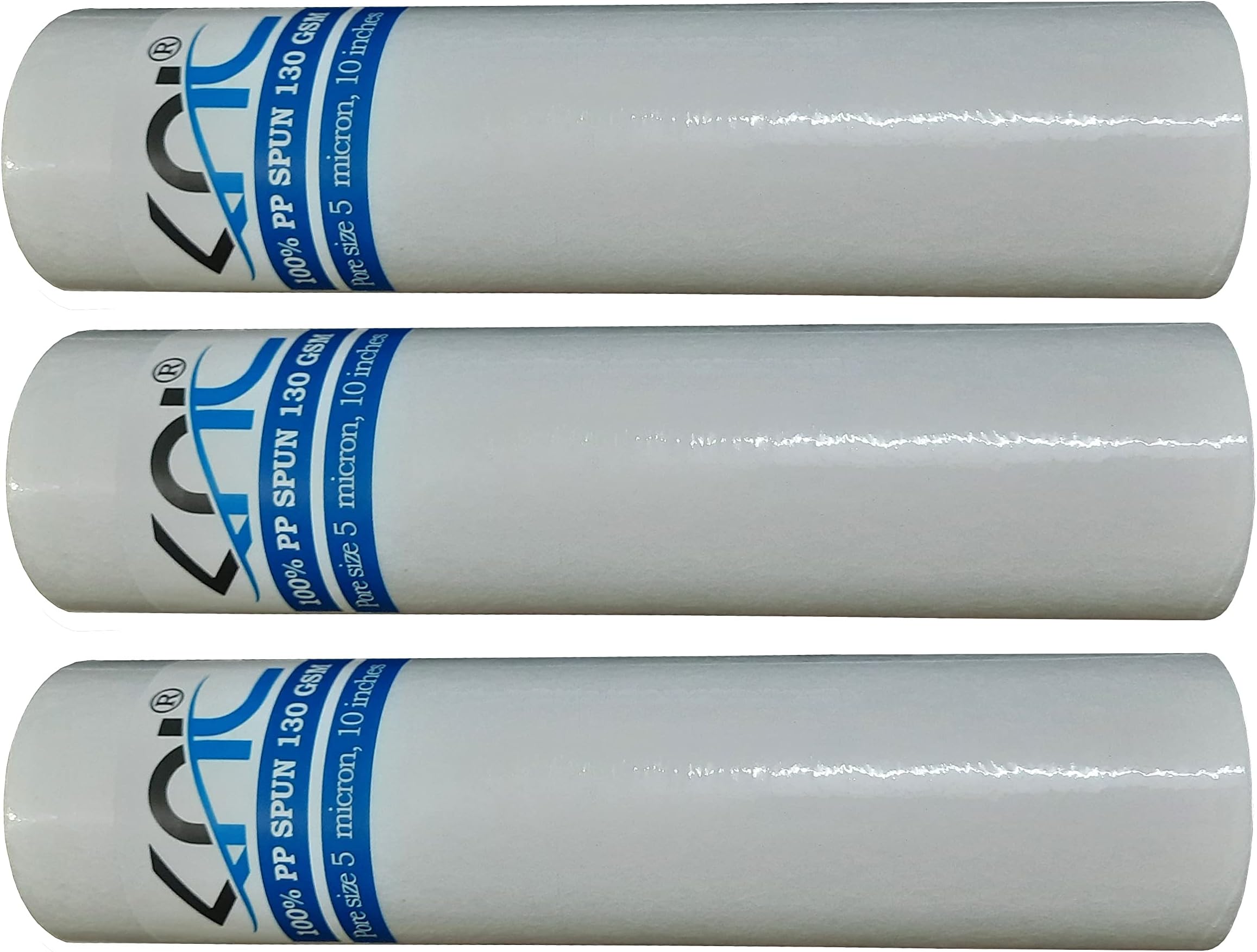 KNL PP Spun (polypropylene) 10 inches diameter 65 mm (2.5 inches) filter/cartridge 3 pcs set used in RO/NF (Nanofiltration) water purifier