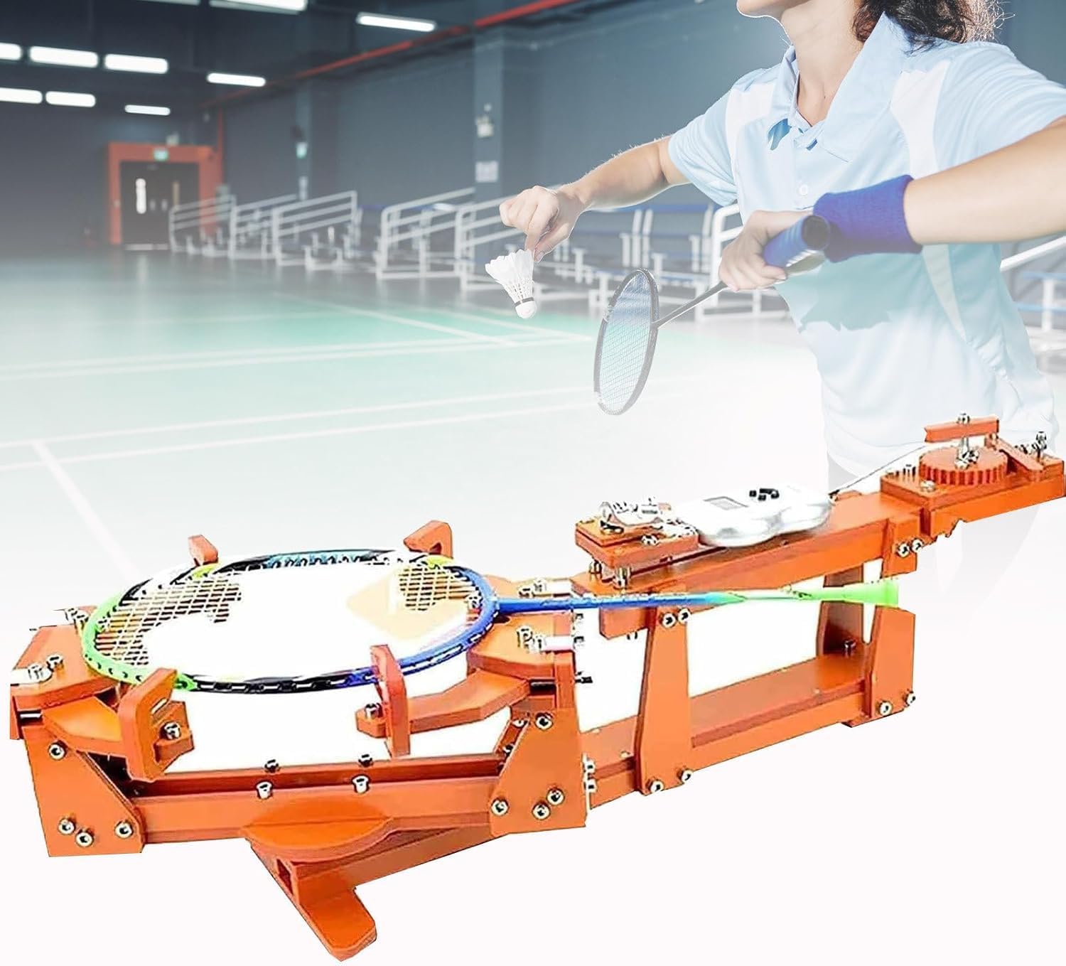 Racket Stringing Machine 60LB Professional Tennis Restringer 30-Minute Stringing DIY Badminton Racket String Tools for Tournament