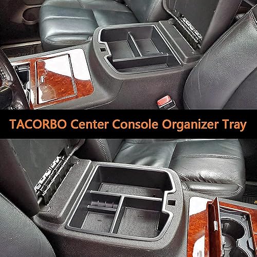 Miniatura 10 de TACORBO Bandeja organizadora de consola central para GMC Sierra 2500 3500 Yukon XL Silverado 2500 3500 Suburban 1500 Tahoe  07-13 GMC Sierra 1500