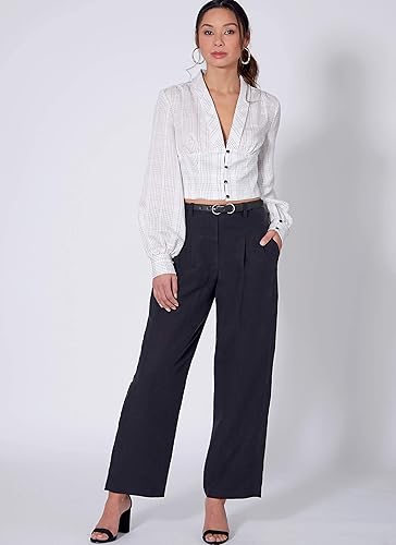 Miniatura 8 de McCall's Patterns McCall's - Blusa con cuello en V para mujer, tallas 6-14, patrón de costura, varios, color blanco