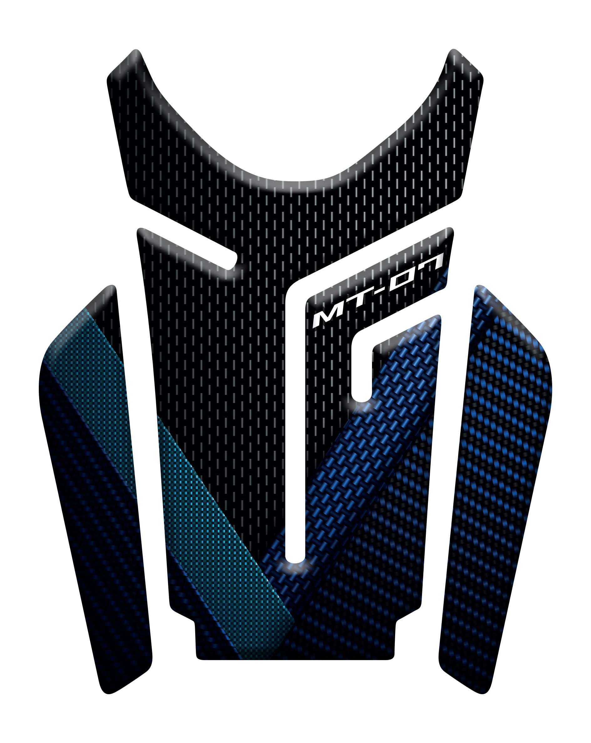 Paraserbatoio In Resina 3D Per Yamaha MT-07 - Nero-Grigio