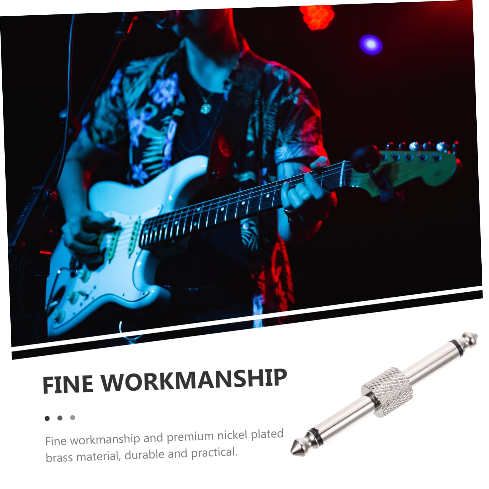 UPKOCH 5 Sätze Gitarren Effektpedal Adapter Kompakte Geradlinige Klinkenstecker Platzsparende Audio Verbindung Für Gitarrenpedale Geräuschfreie Signalübertragung Langlebig 3 Stücke * 5