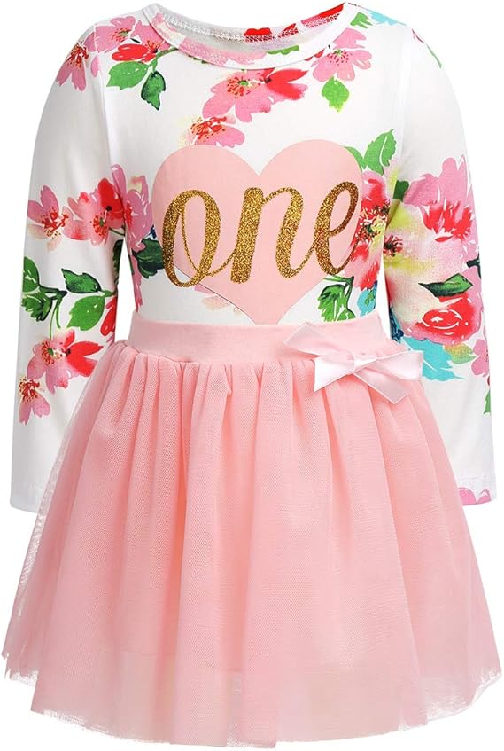 Amazon Co Jp Iiniim ベビードレス 女の子ドレスフォーマル花柄 1歳誕生日祝い 新生児 ドレス チュチュ 赤ちゃんドレス お宮参り ドレス プレゼント 記念写真 出産祝い 2点セット ピンク 80 服 ファッション小物