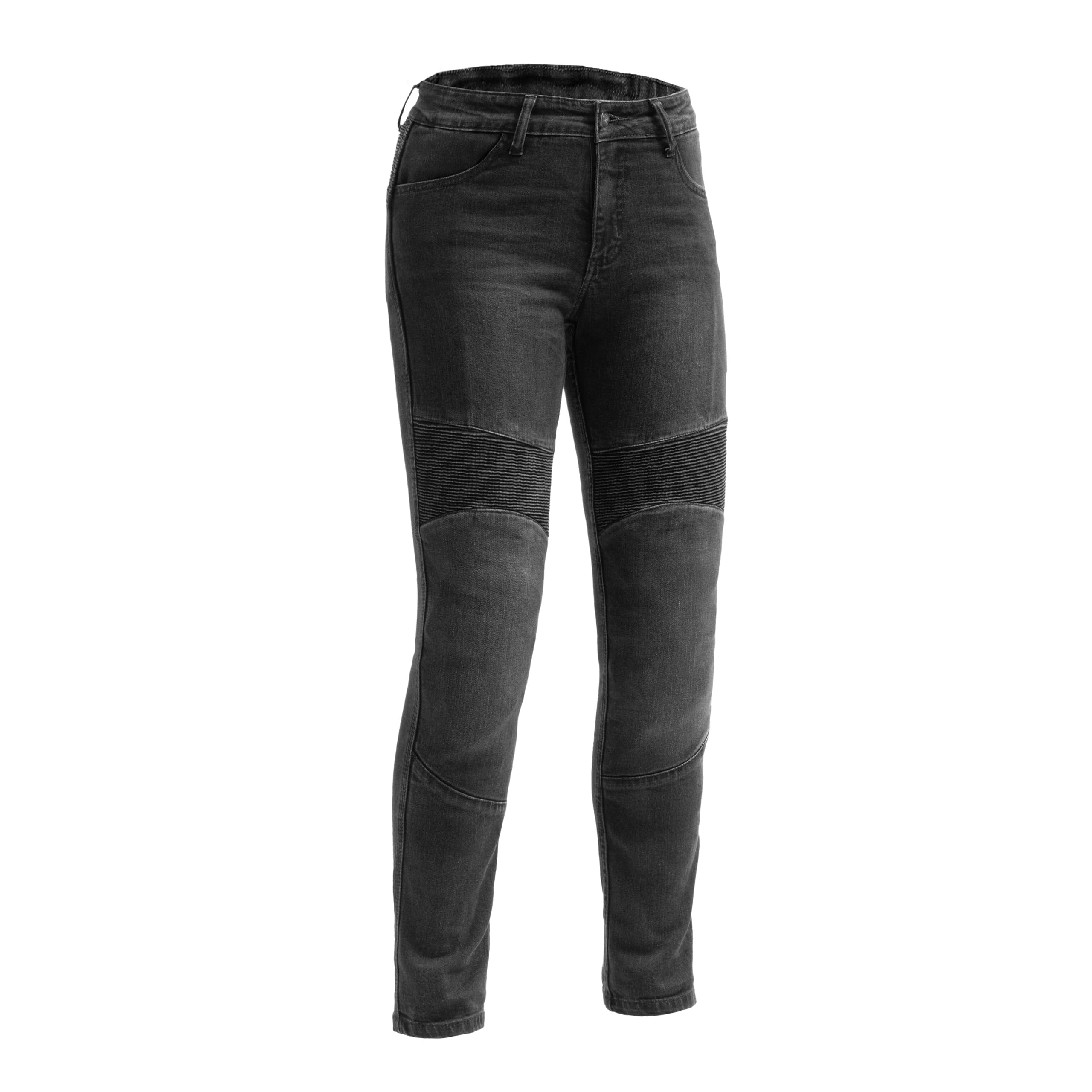 BROGER Aura Motorradjeans Motorradhose Damen | Denim | Knie und Hüft Protektoren Stufe 1 | Aramidfaser Futter | Schutzstufe AA | Slim Fit