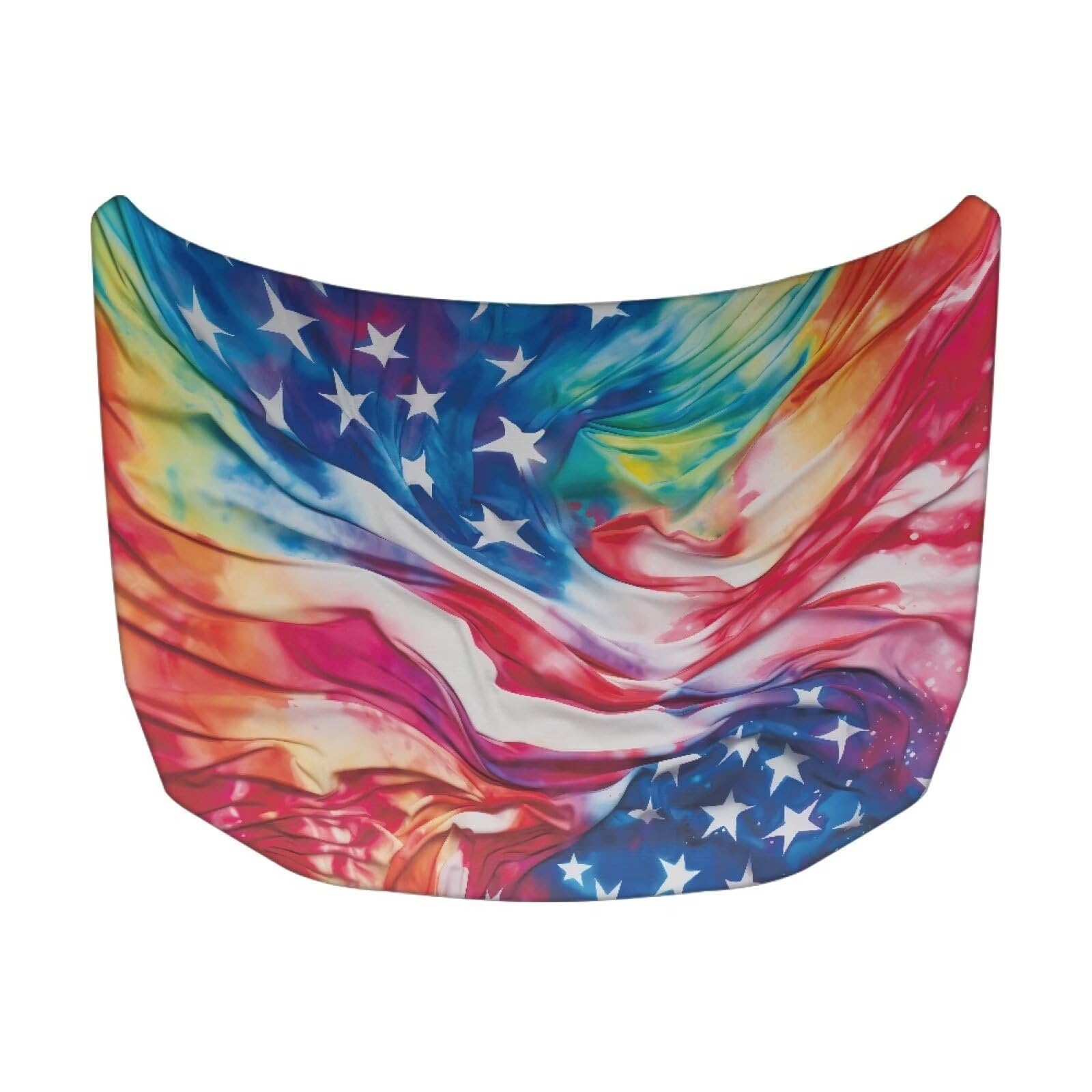 USA Flag Hook Covers for Cars Waterproof UV-Resistant Engine Protection Cover Elastic Band Fixation Fits Most Cars
