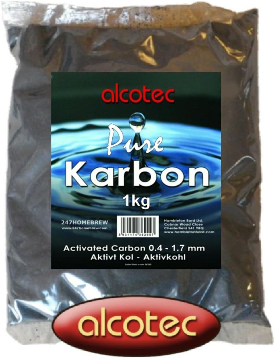 AlcotecPure Karbon Activated Carbon 1kg for Purify Spirit, Water & Distilling