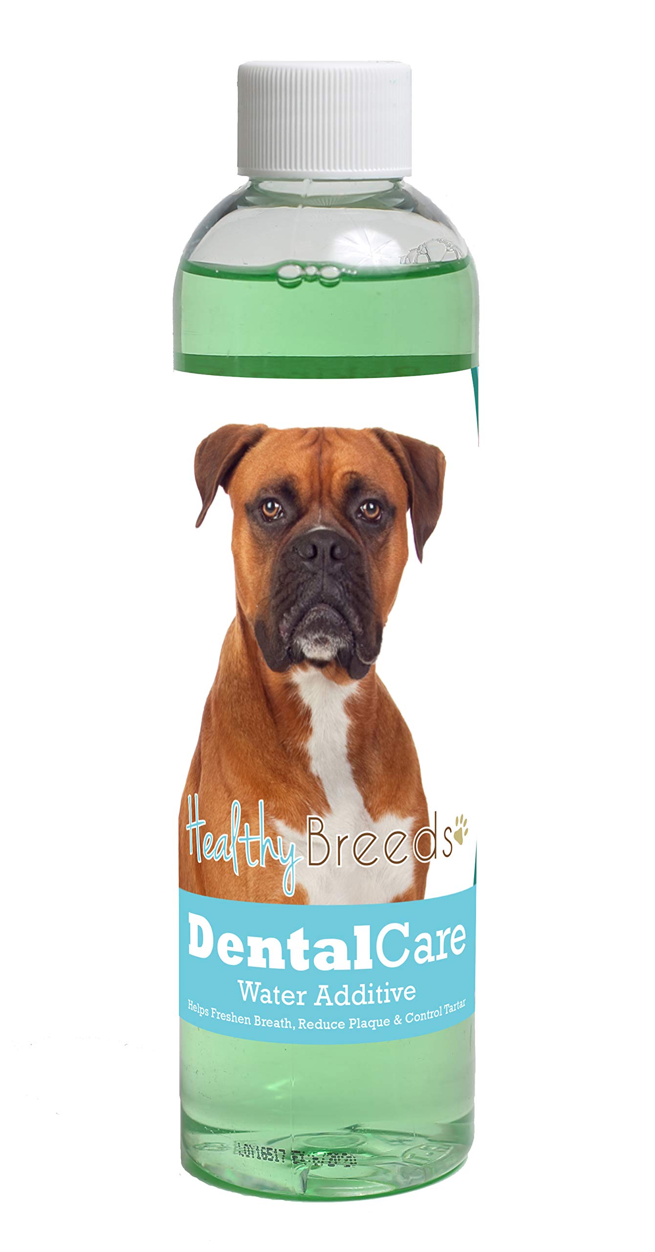 Healthy Breeds Dog Dental Care Water Additive for Boxer - Helps Freshen Breath, Reduce Plaque &amp; Control Tartar - Mint Flavor - 8 oz