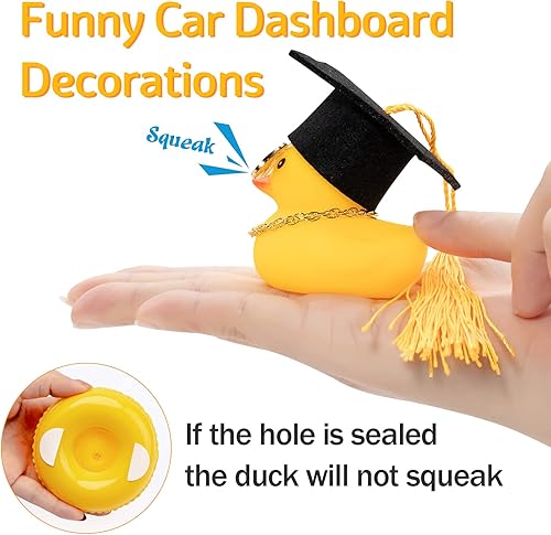 Miniatura 9 de wonuu Anillo de natación de goma con mini gafas de diamante, collar para decoración de tablero de autos, accesorios de automóvil, adorno de pato de