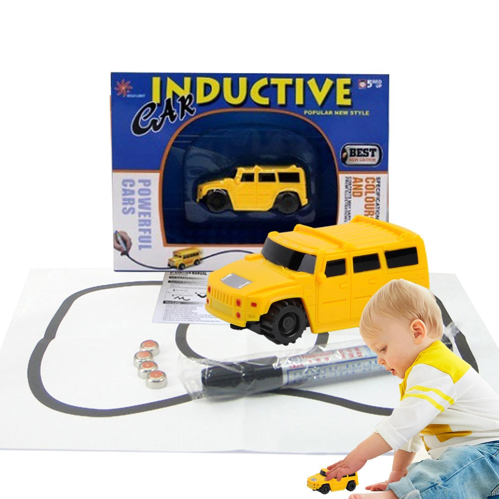 Mini juguete de coche inductivo ideal como regalo educativo para niños y niñas 8