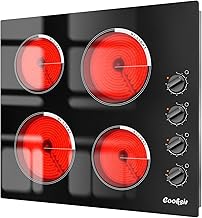 Electric 24-inch Electric Cooktop, 4 Burner