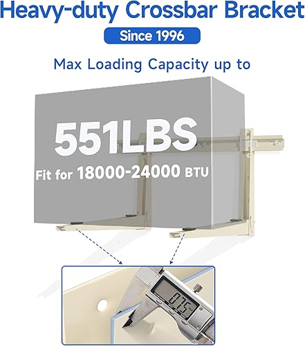 Miniatura 10 de Soporte de CA mini Split Soporte de pared para sistema de calefacción sin conductos Mini Split ACCalefacción 7000 9000 12000 BTU, soporte de montaje