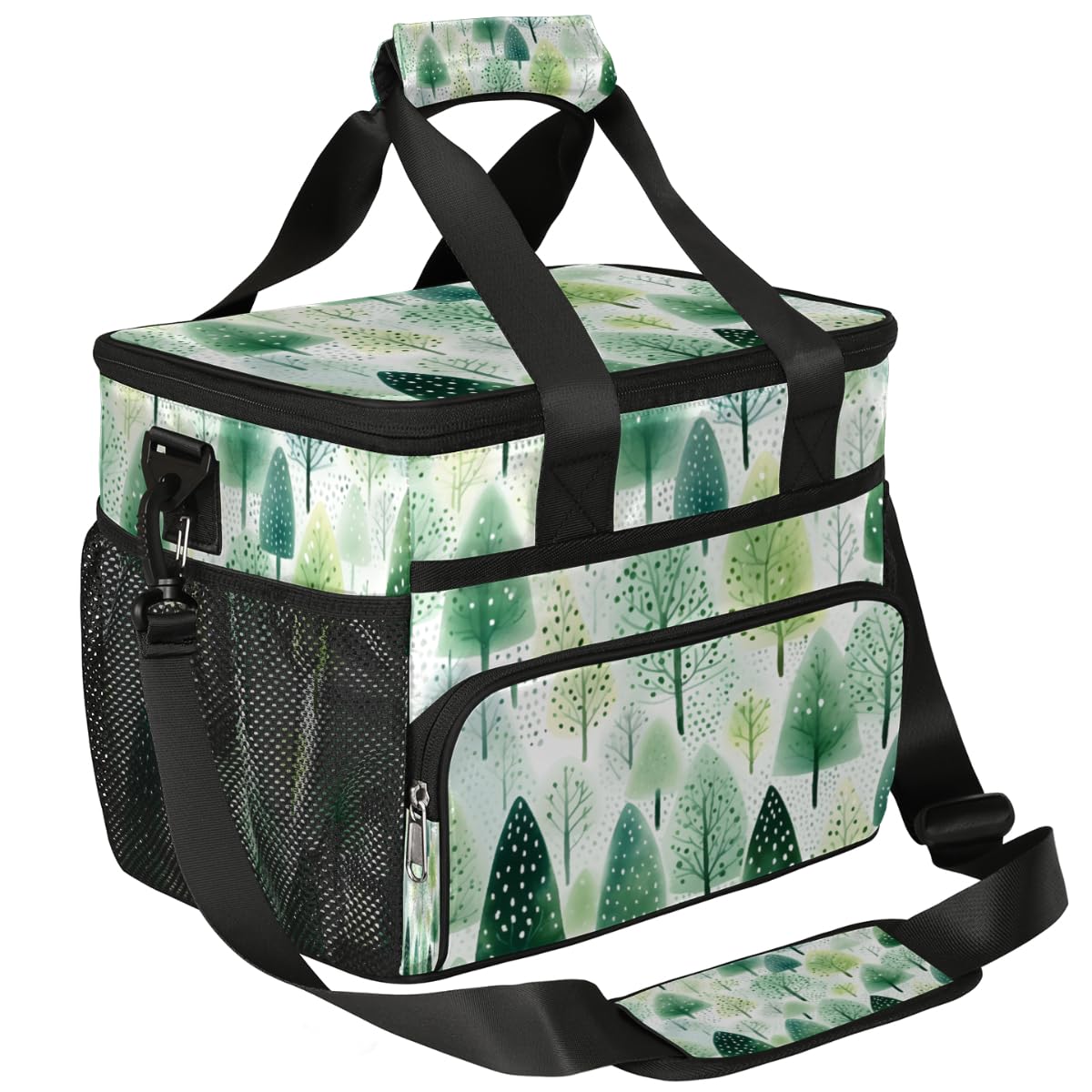 Insulated Picnic Backpack Lunch Box for Women Men Picnic Basket Tote Lunch Bag Picnic Bag Portable Lunch Bags for Picnic, Beach, Work, Trip,Office, Camp Pine Christmas