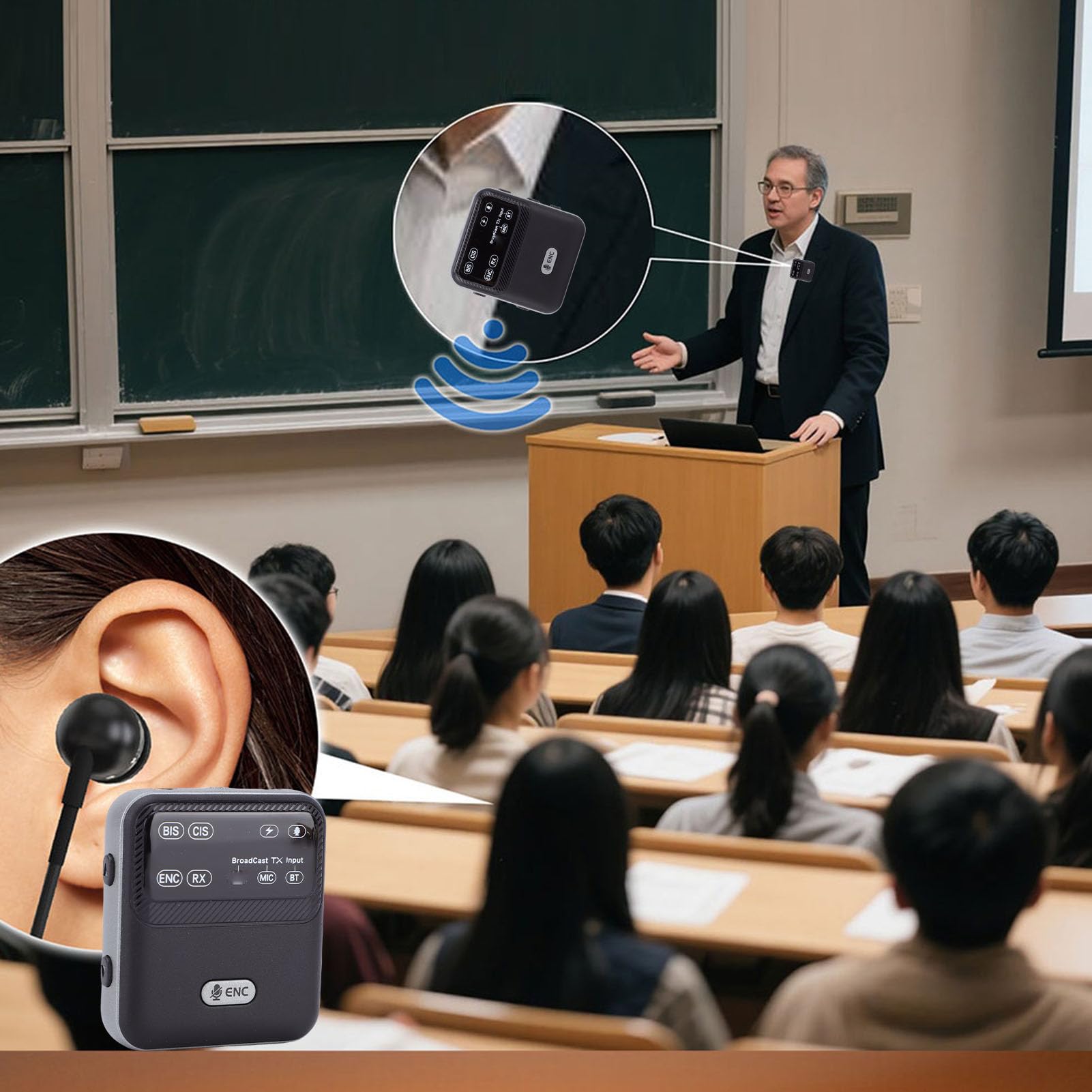 Bewinner Ricevitore Trasmettitore Audio Bluetooth 6.0 Adattatore Audio Wireless a Lungo Raggio da 100 M Trasmissione da a Molti TX Adattatore Musicale a Bassa Latenza per Altoparlanti e
