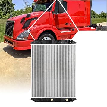 OE Style 2-Row Aluminum Radiator Compatible with 07-14 Volvo VNL