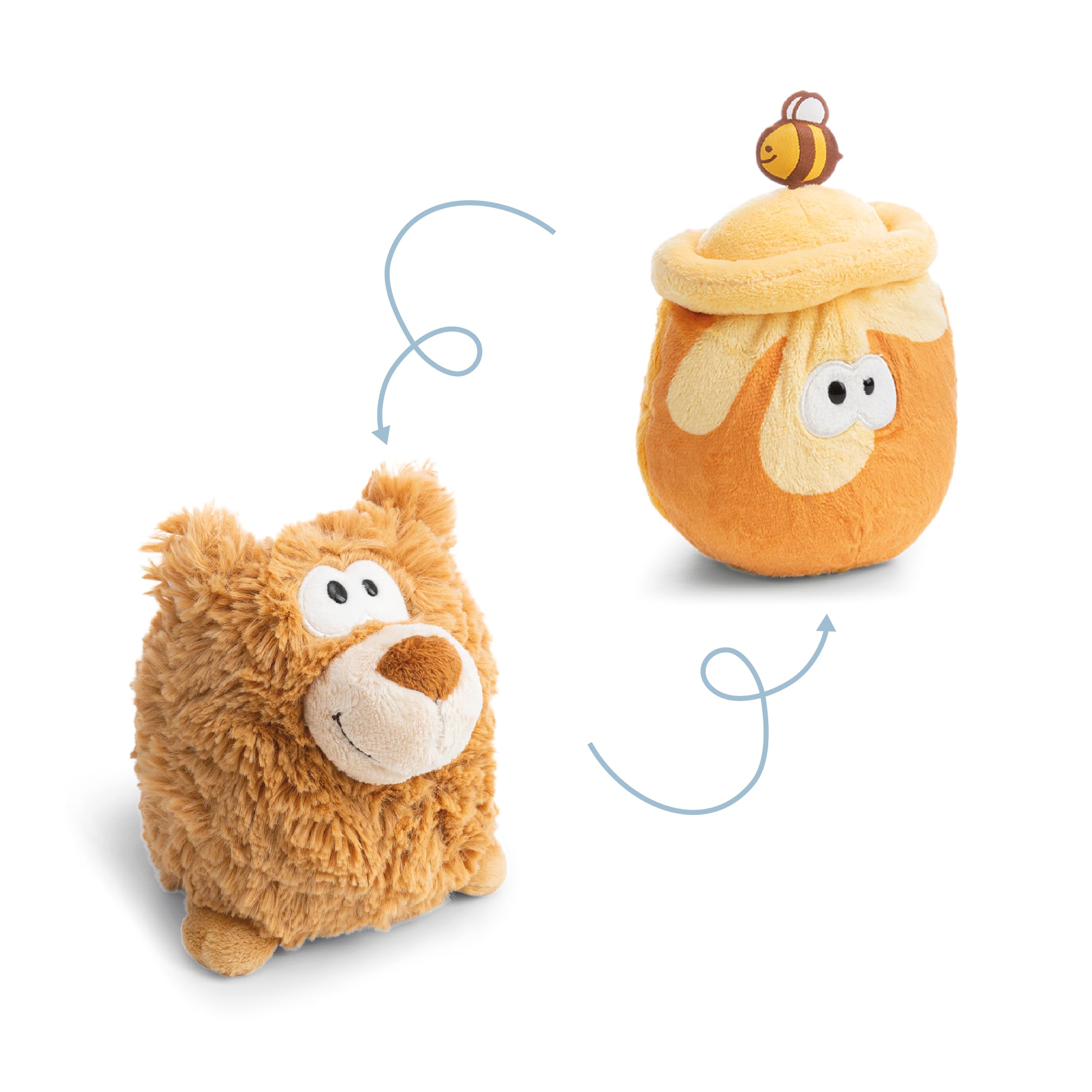 NICI Kuscheltier Bär mit Wendefunktion 15cm 2 in 1 - braun - Weiches NICI-Plüschtier – Ideal zum Kuscheln, Spielen und als Begleiter zu Hause, im Kindergarten oder unterwegs | 62992