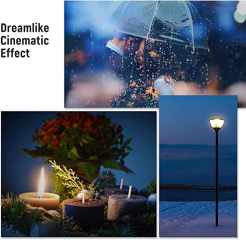 Vista 70 de NEEWER Filtro cuadrado de cine con efecto de ensueño de niebla de difusión negra de 1/4 x 5.65 pulgadas (rectangular) con vidrio óptico HD