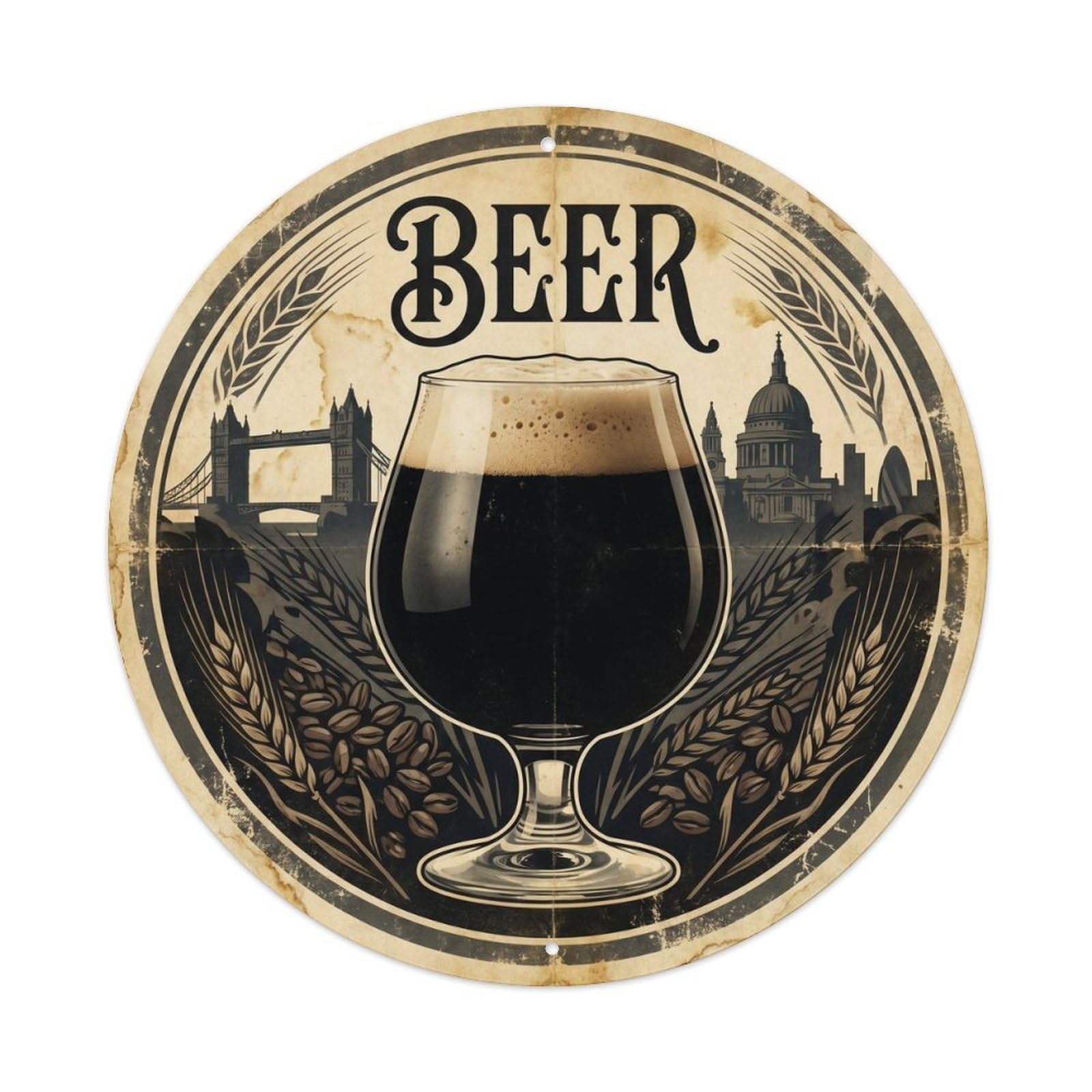 Craft Brewery British Beer Drink Culture Nostalgic Metal Tin Sign