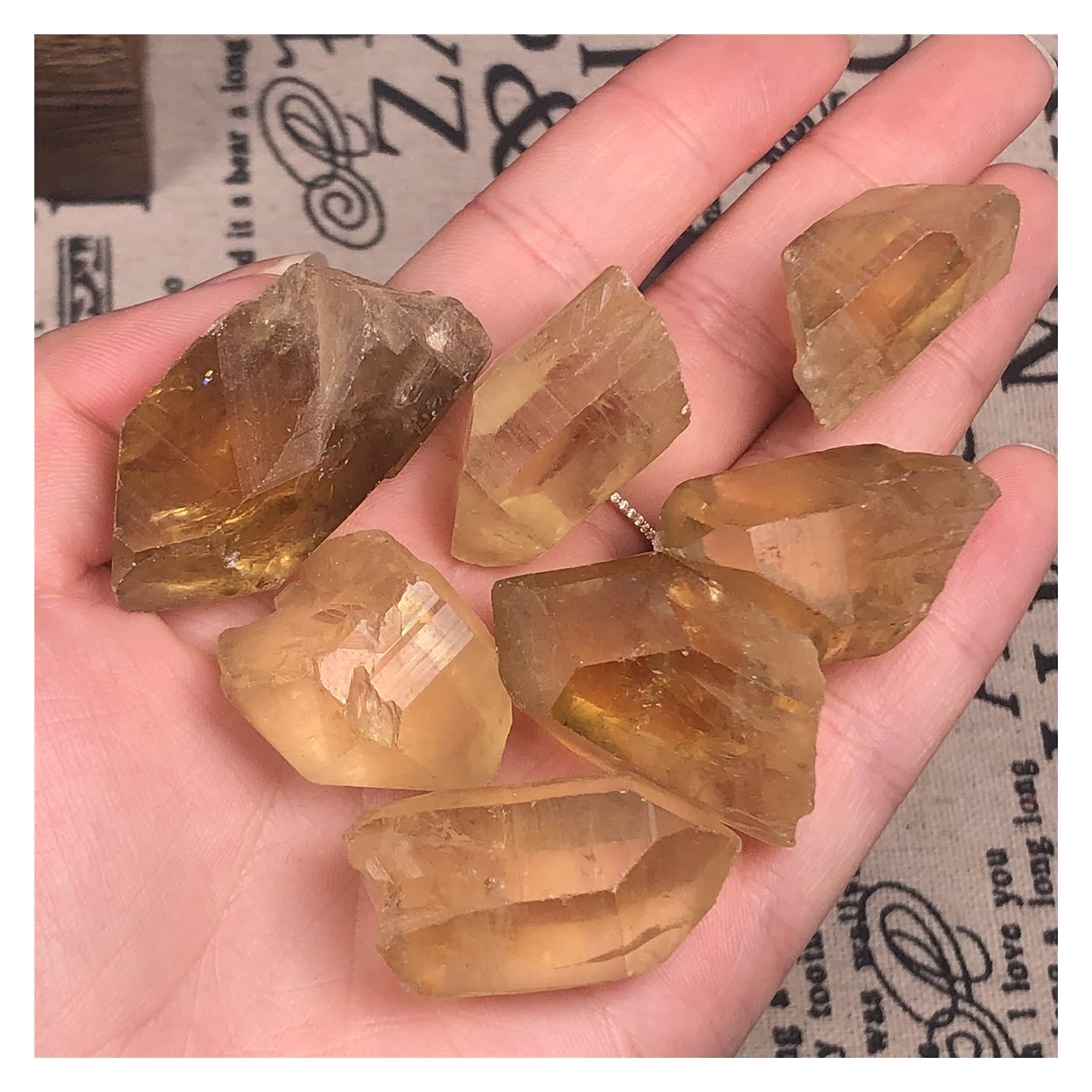 Cristallo Naturale Grezzo Citrino Naturale Quarzo Pietra di Cristallo Pietra preziosa Grezza Campione Grezzo Pietra Decorazione della casa Collezioni di casa (Size : 3 Pieces)
