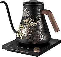 Vista 1 de Hervidores eléctricos, hervidor eléctrico de cuello de cisne, control de temperatura de ±1℉, interior de acero inoxidable, calentamiento rápido