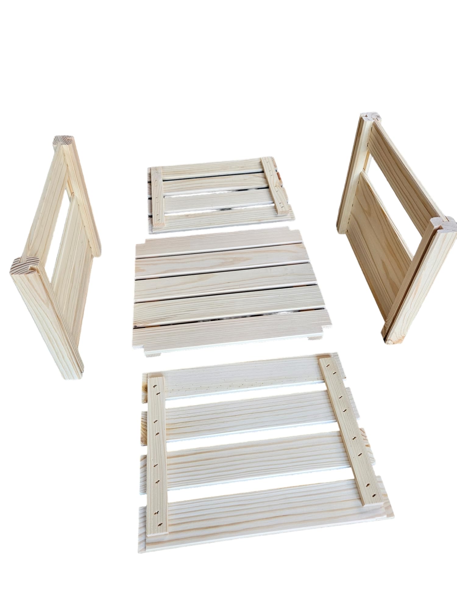 Teramico Scatole in legno vintage 40 x 30 x 25 cm fiammate set