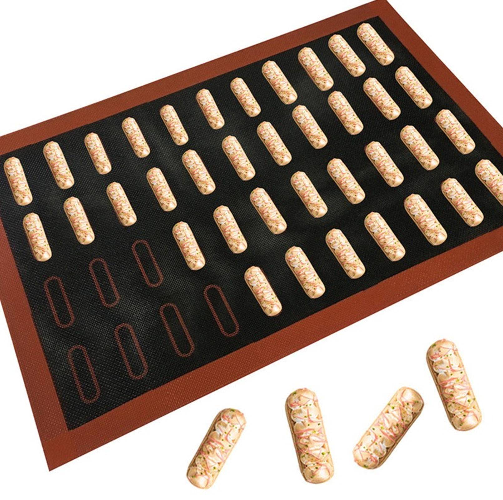 2 Tappetini Da Forno In Silicone Antiaderenti - Resistenti Al Calore (230°C), 40x30 Cm, Per Biscotti E Pane