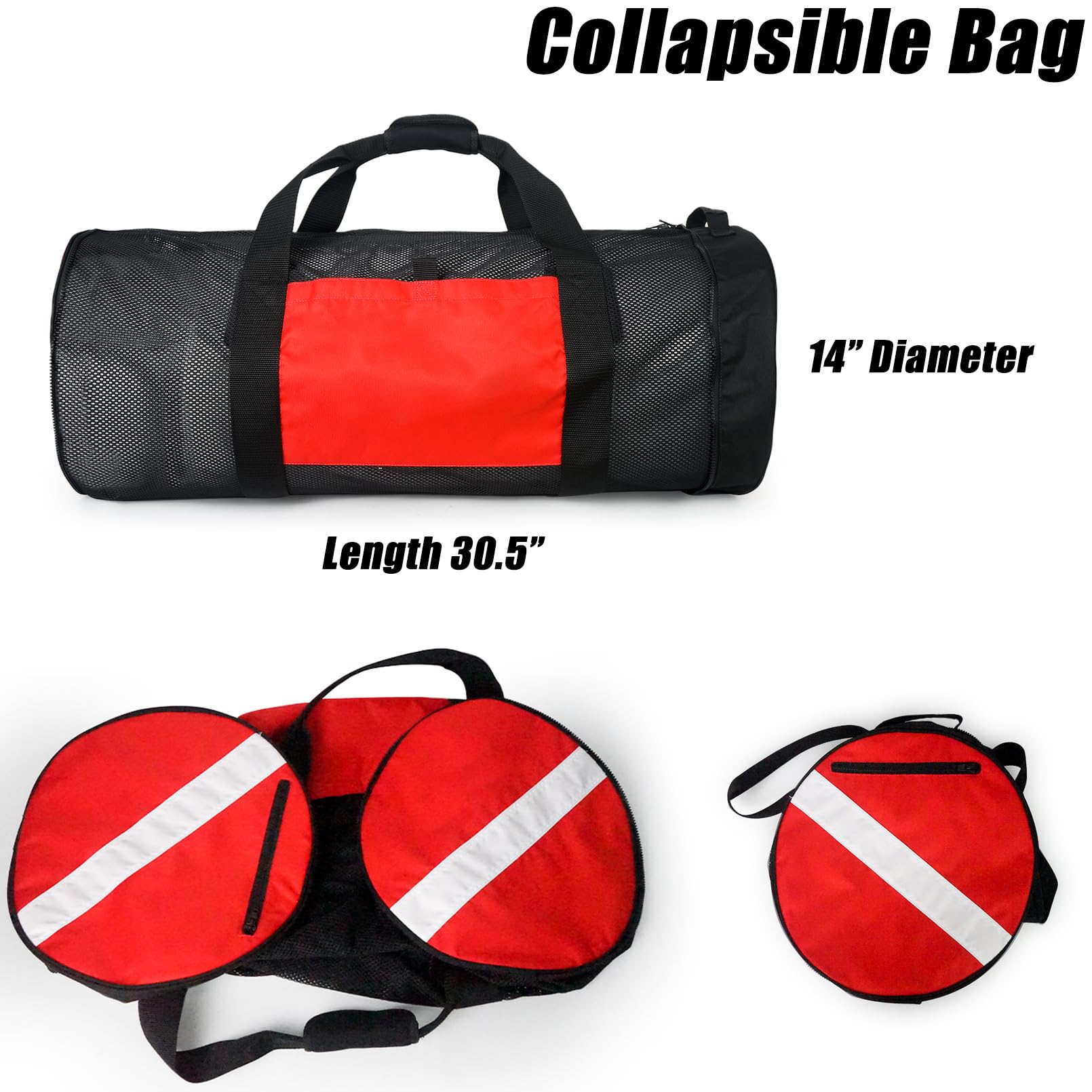 Luwint Heavy Duty Mesh Large Dive Duffle Bag, Pro Diving Gear Bag for Scuba Diving, Snorkeling, Travel Mesh Tote Bag for Diving, Snorkel, Beach, Pool Trip, Swimming, Water Sports Dive Equipment