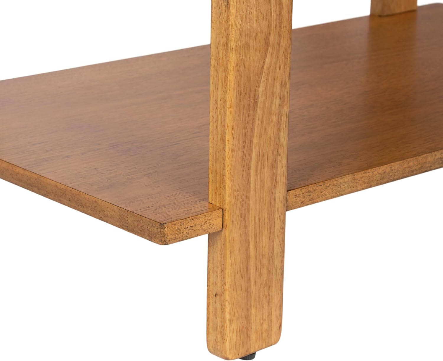 Kate and Laurel Foxford Modern Tiered Rectangle Coffee Table, 36 x 20 x 19, Natural Brown, Transitional Rectangular Two-Tier Living Room Table with Storage Shelf and Resilient Wood Construction