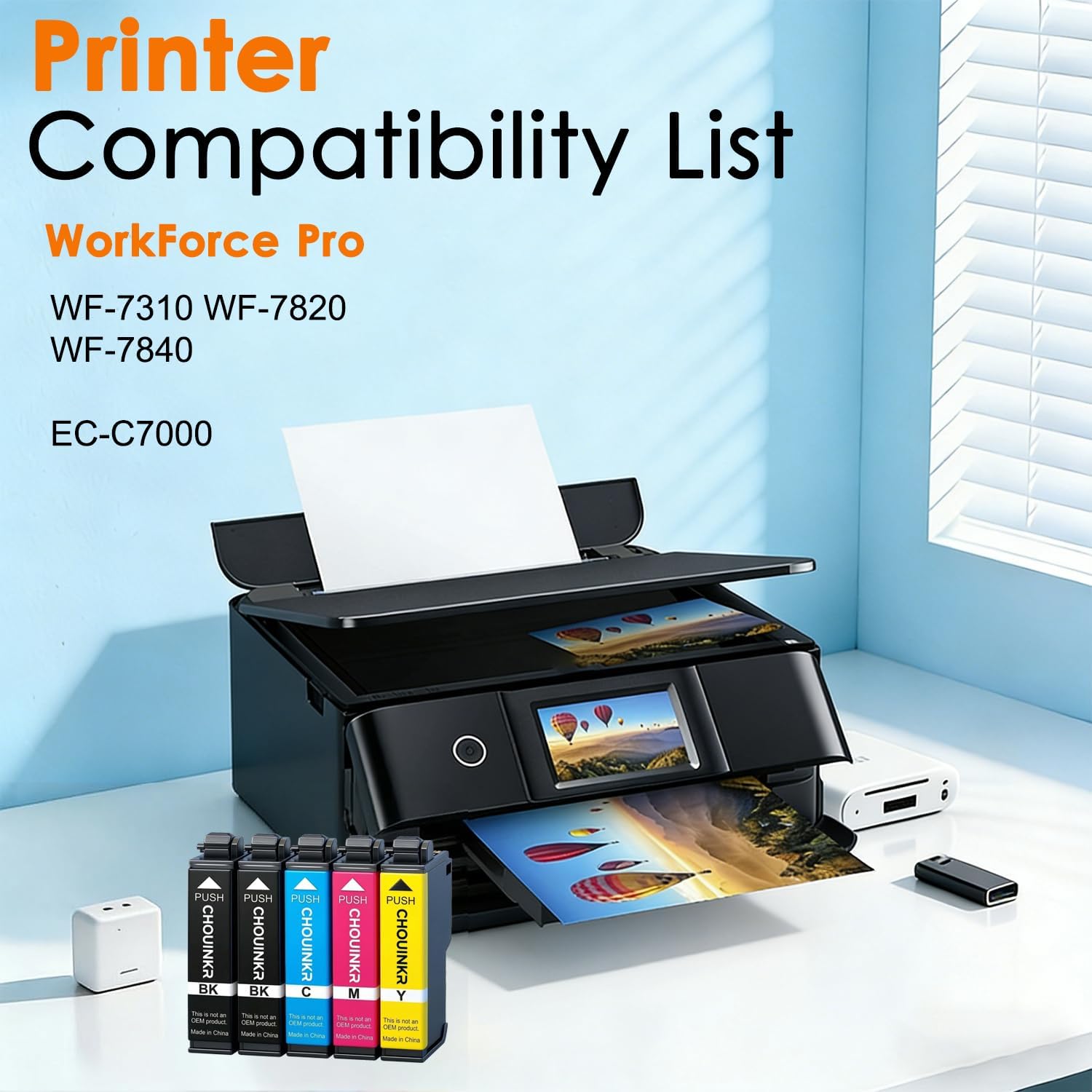 812XL Ink Cartridges Remanufactured for Epson 812XL Ink Cartridges Combo Pack 812XL Use with Workforce Pro WF-7310 WF-7820 WF-7840 EC C7000 Printer (2 Black Cyan Magenta Yellow, 5 Pack)