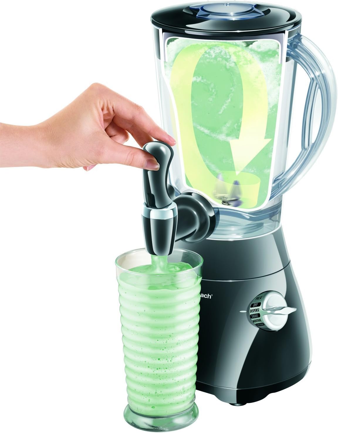 Hamilton Beach Wavestation Express Dispensing Smoothie Blender with 48-Ounce Jar, Black (54615)