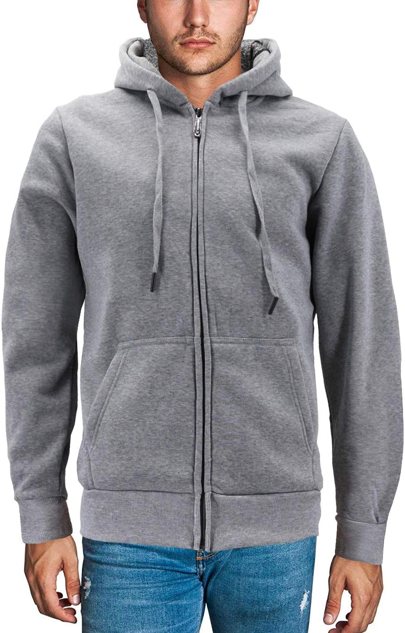 Men's Activewear Fleece Lined Ninja Mask Zip Up Gym Sport Hoodie Sweater Jacket
