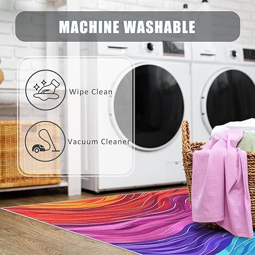 Miniatura 112 de Alfombras coloridas para entrada de 2 x 3 pulgadas, diseño de arte abstracto de fuegos artificiales, tapete para puerta de interior, tapete colorido