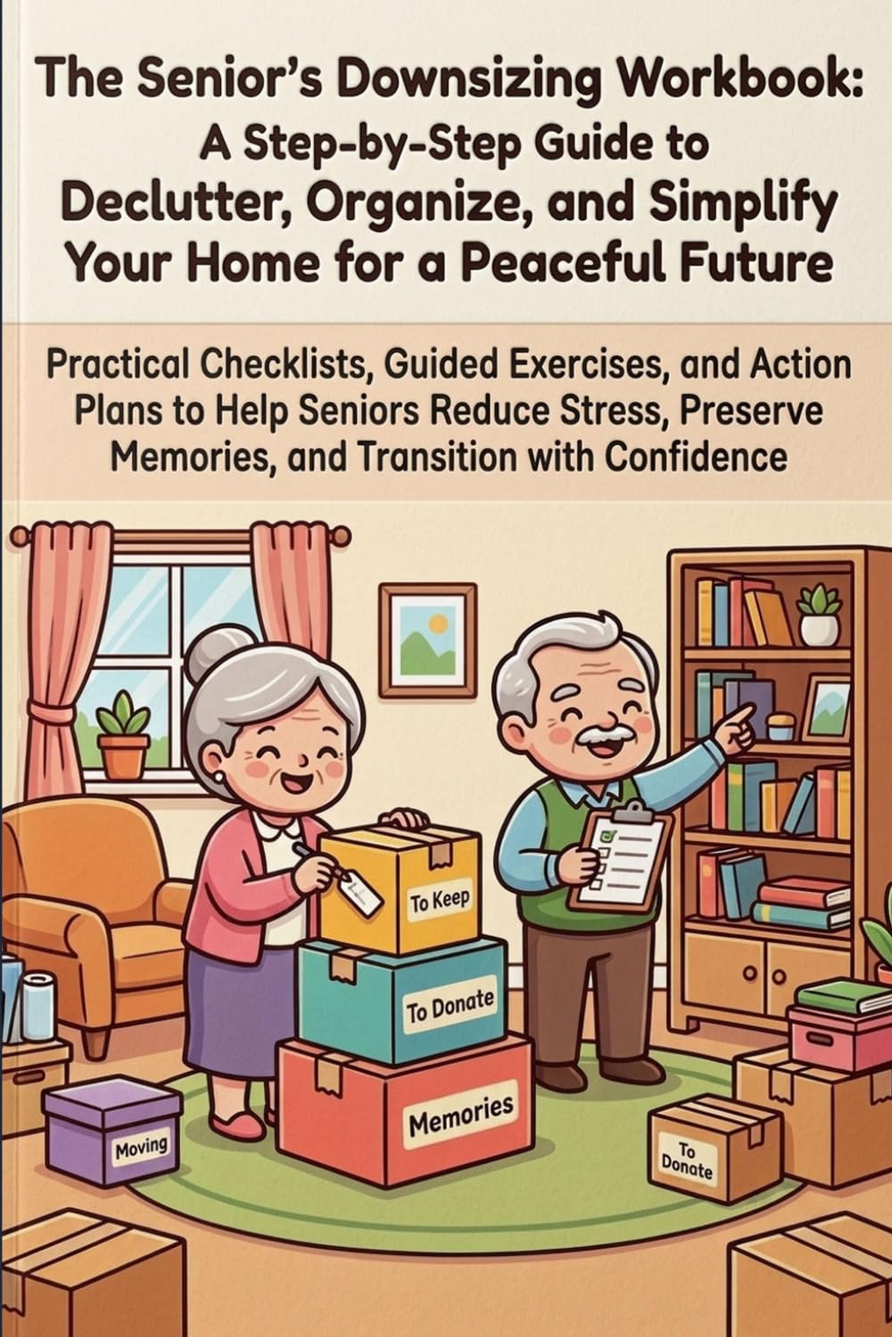 The Senior's Downsizing Workbook: A Step-by-Step Guide to Declutter, Organize, and Simplify Your Home for a Peaceful Future: Practical Checklists, Guided Exercises, and Action Plans to Help Seniors