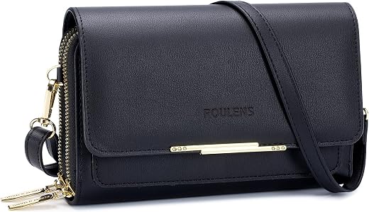 Roulens Small Crossbody Bag for Women,Cell Phone Purse Women's Shoulder Handbags Wallet Purse with Credit Card Slots