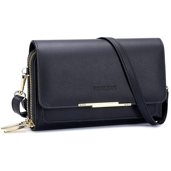 Roulens Small Crossbody Bag for Women,Cell Phone Purse Women's Shoulder Handbags Wallet Purse with Credit Card Slots