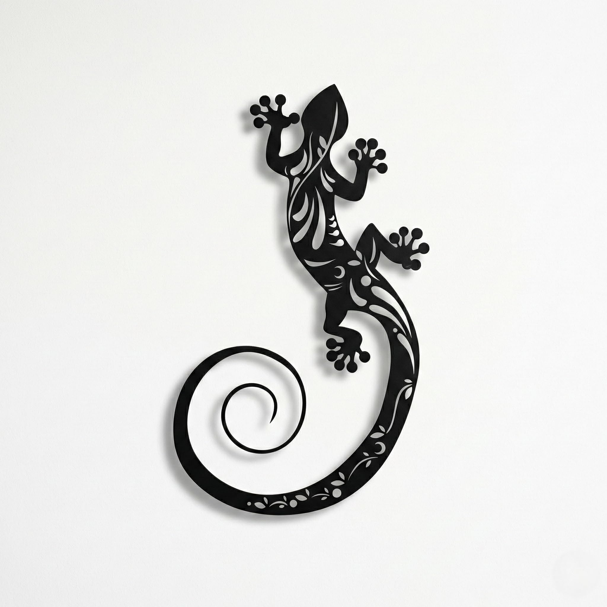 Dekadron Décoration murale en métal - Silhouette de lézard - Décoration murale en métal pour maison, bureau, chambre à coucher, salon (46 x 76 cm)