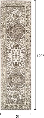 Miniatura 2 de Superior Alfombra de pasillo de interior, cubierta de alfombra de felpa, medallón oriental tradicional, perfecta para pasillo, entrada, sala de